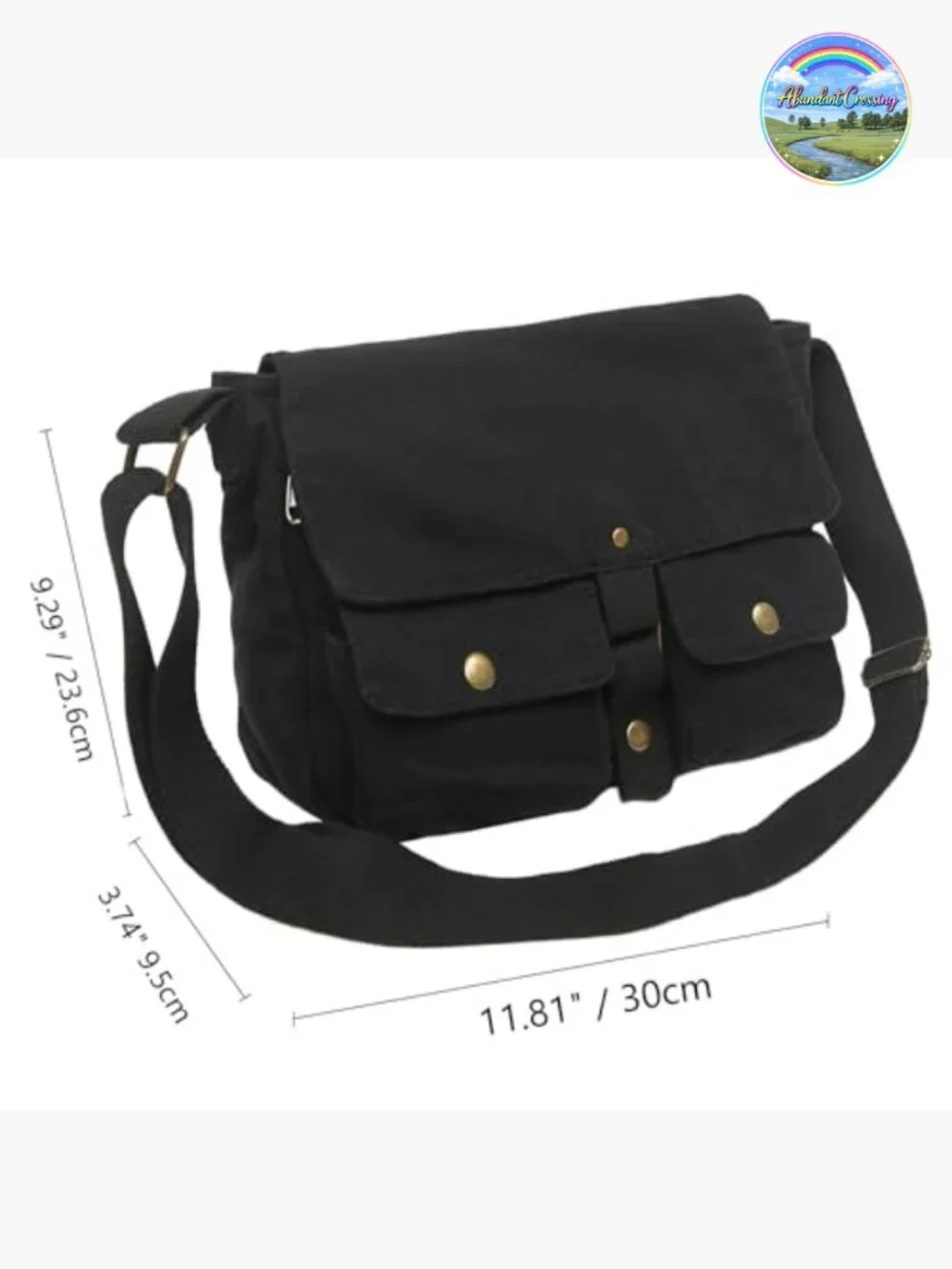 Vintage Canvas Messenger Bag for Men, Crossbody Shoulder Bag